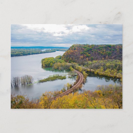 Mississippi Fluss und bewaldete Bluffs Postcard Postkarte (Vorderseite)