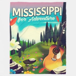 Mississippi für Abenteuer Fleecedecke