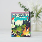 Mississippi für Abenteuer Postkarte (Stehend Vorderseite)
