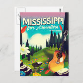 Mississippi für Abenteuer Postkarte (Vorne/Hinten)