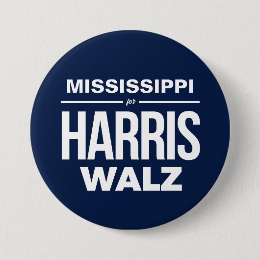 Mississippi für Harris Walz Button (Vorderseite)