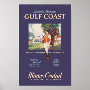 Mississippi Golfküste Reiseplakat Poster
