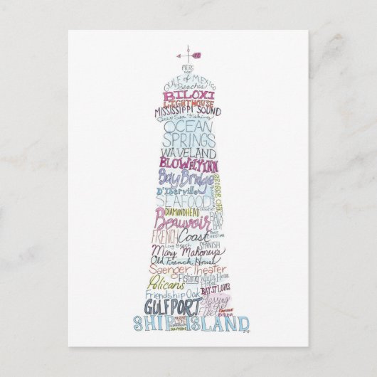 Mississippi Golfküste Sehenswürdigkeiten Postkarte (Vorderseite)