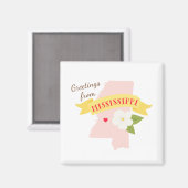 Mississippi Greetings Magnet (Vorderseite/Rückseite)