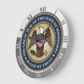 Mississippi Große Wanduhr (Winkel)