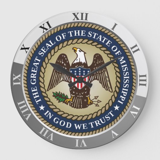 Mississippi Große Wanduhr (Vorderseite)