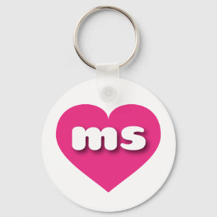 Mississippi - heißrosa Herz - I Liebe ms Schlüsselanhänger