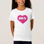 Mississippi - heißrosa Herz - I Liebe ms T-Shirt (Vorderseite)