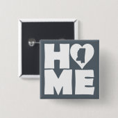 Mississippi Home Heart State Button Badpin (Vorne & Hinten)