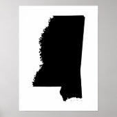 Mississippi in Schwarz und Weiß Poster (Vorne)