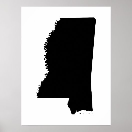 Mississippi in Schwarz und Weiß Poster (Vorne)