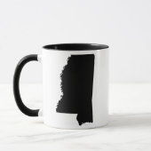 Mississippi in Schwarz und Weiß Tasse (Links)