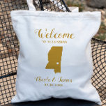 Mississippi Karte Hochzeitsnahrung Begrüßungstasch Tragetasche<br><div class="desc">Hochzeitswochenende Begrüßungsgeschenktasche für Gäste aus der Stadt zu Ihrer Hochzeit,  mit dem Bild von Mississippi,  mit Herz können Sie an der genauen Lage platzieren. Fülle die Tasche mit deinen Lieblingsgoodies.</div>