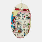 Mississippi Karte Keramik Ornament (Rechts)