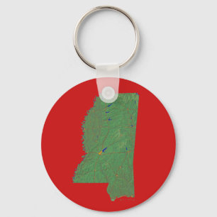 Mississippi-Karte Keychain Schlüsselanhänger