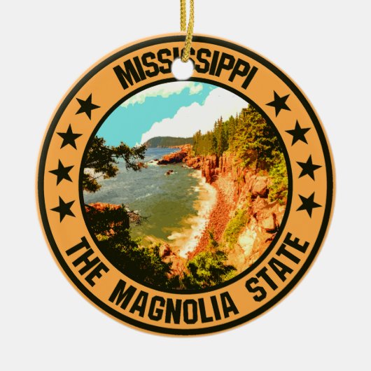 Mississippi Keramik Ornament (Vorne)