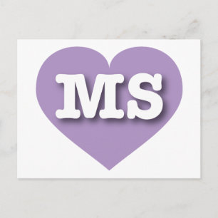 Mississippi Lavender Heart - I Liebe MS Postkarte