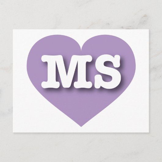 Mississippi Lavender Heart - I Liebe MS Postkarte (Vorderseite)