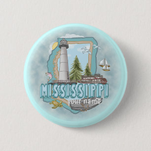 Mississippi Leuchtturm Pin-Button Button
