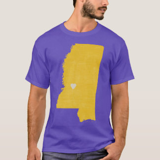 Mississippi Liebe in Gelb Oversized T-Shirt