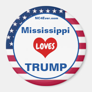 Mississippi LIEBEN TRUMP Patriotischer Kühlschrank Magnet