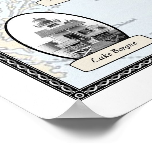 Mississippi Lighthouses Poster (Ecke)