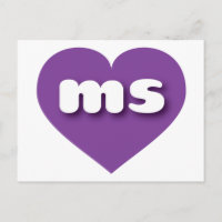 Mississippi lila Herz - I Liebe ms