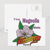Mississippi Magnolia Staat Blume Postkarte (Vorne/Hinten)