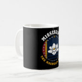 MISSISSIPPI MAGNOLIA STAAT FLAG KAFFEETASSE (Vorderseite Links)