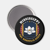 MISSISSIPPI MAGNOLIA STAAT FLAG MAGNET (Vorderseite/Rückseite)