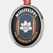 MISSISSIPPI MAGNOLIA STAAT FLAG ORNAMENT AUS METALL (Links)