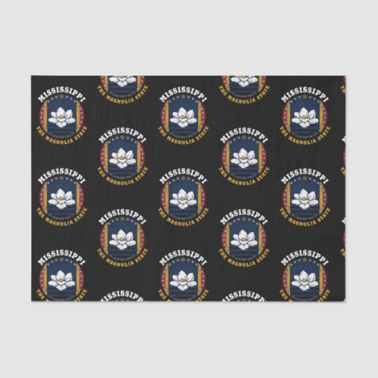 MISSISSIPPI MAGNOLIA STAAT FLAG SEIDENPAPIER (Vorderseite)