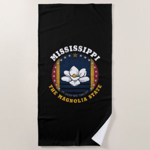 MISSISSIPPI MAGNOLIA STAAT FLAG STRANDTUCH