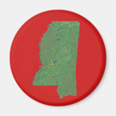 Mississippi Map Magnet (Vorne)