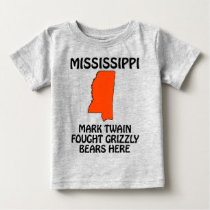 Mississippi - Mark Twain kämpfte hier mit Grizzlyb Baby T-shirt