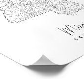 Mississippi Minimal Street Karte Poster (Ecke)