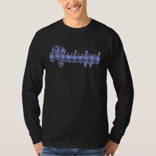Mississippi MS Kariert Schrift Text Stolz für Frau T-Shirt
