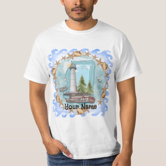 Mississippi Muscheln Leuchtturm T-Shirt (Vorderseite)