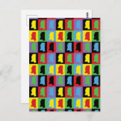 Mississippi Muster Pop Art Postkarte (Vorne/Hinten)