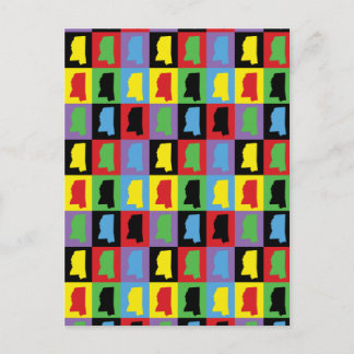 Mississippi Muster Pop Art Postkarte
