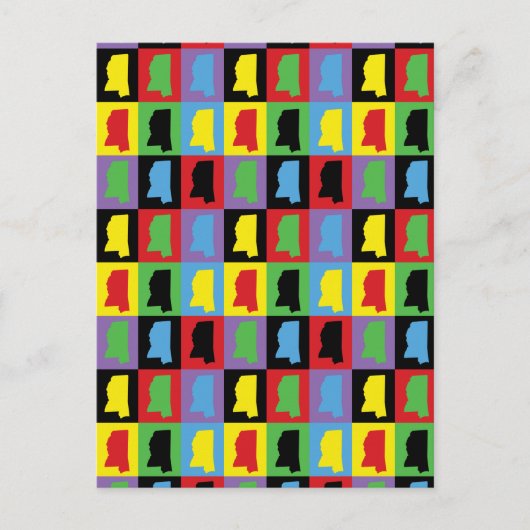 Mississippi Muster Pop Art Postkarte (Vorderseite)