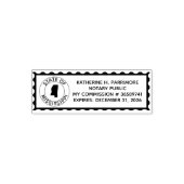 Mississippi Notary Public Self Inking Rubber Brief Permastempel (Design)