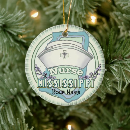 Mississippi Nurse Keramik Ornament (Baum)