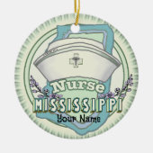 Mississippi Nurse Keramik Ornament (Vorne)