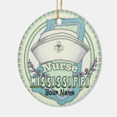Mississippi Nurse Keramik Ornament (Links)