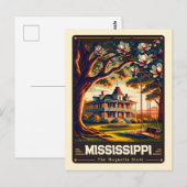 Mississippi | Patriotischer Geist Vintag Postkarte (Vorne/Hinten)