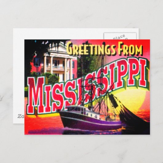 Mississippi Postkarte (Vorne/Hinten)