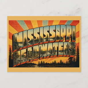 Mississippi-Quellgebiet Minnesota-Gletschersee Kie Postkarte