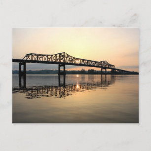 Mississippi River Bridge Postkarte