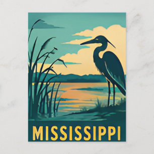 🌿 Mississippi River Country Escape Postkarte